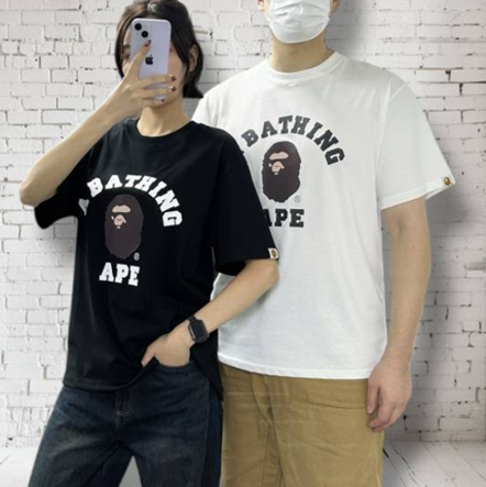 베이프  컬리지 오버핏 반팔티(매장판)