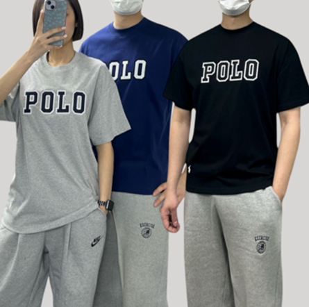 폴로 자수와펜 반팔티