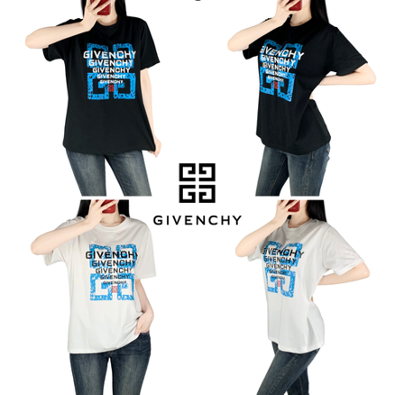 지방시 블루로고 면 반팔티