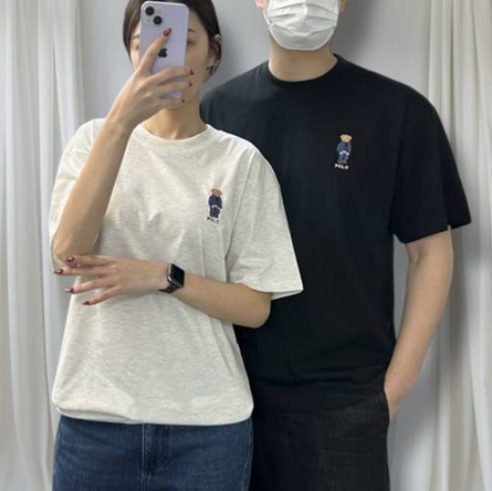 폴로 미니베어8도 자수 반팔티