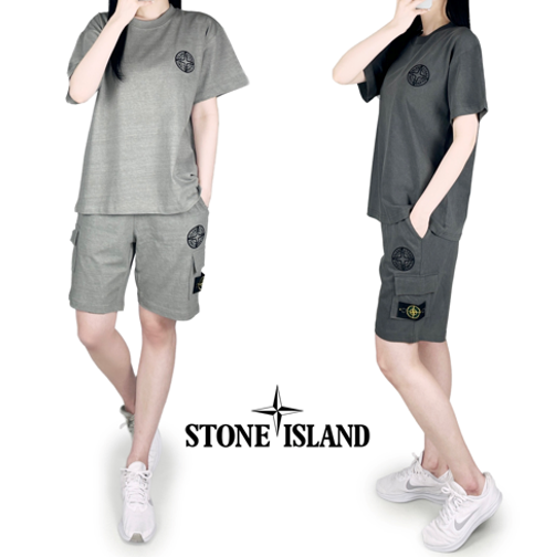 [16일부터판매]스톤아일랜드 피그먼트 반팔&반바지 세트