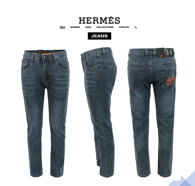 H. 25SS 시그니처 자수 진청 슬림 일자진