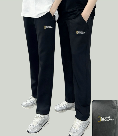 내셔널 자수 로고 일자팬츠