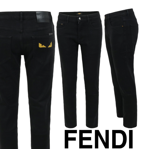 F. 25FW 몬스터 로고 블랙 슬림 일자진