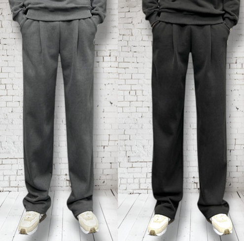 베이프 턱주름 와이드팬츠