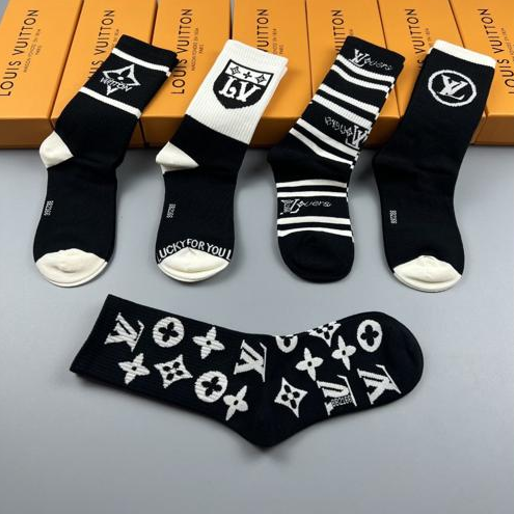 [LOUISVUITTON] 시그니처 로고 패턴 5종 양말 